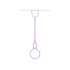 Fixtures Pendant Lights E27 Pendant Light Outline Svg File, Free Vectors File